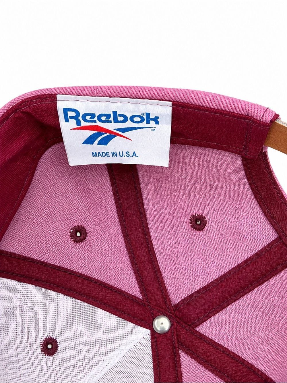 Vintage Reebok x Greg Norman Pink Adj Baseball Cap/Hat Golf Sports Atletic - Picture 6 of 6
